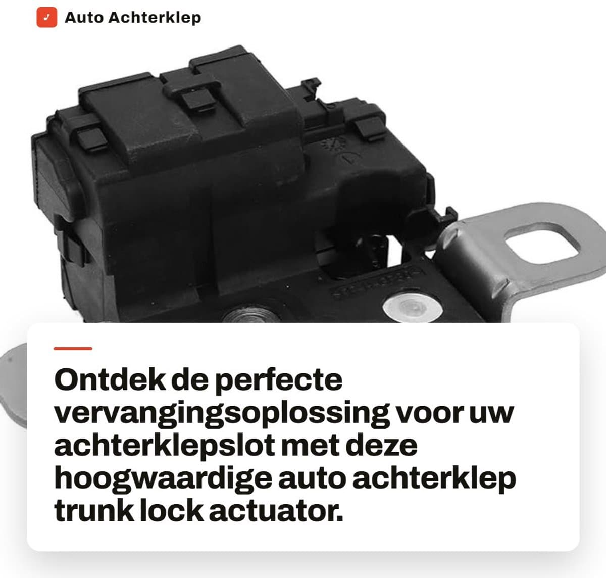 Dailygoods- Achterklep Vervangingsslot - Achterklepslot - Compatibel met MINI R60/R61/i8 - OEM 51249802312 - Eenvoudige montage - Geschikt voor 2010-2017 - Slot