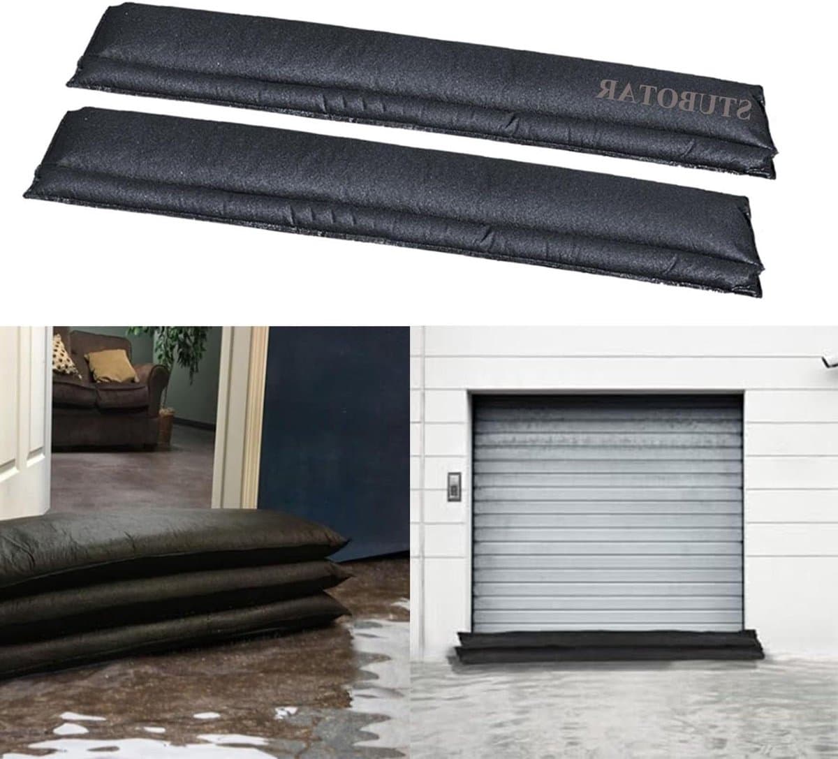 4 stuks Water Geactiveerde Zandzakken voor Overstromingsbeheersing - Absorberende Barrière voor Wateroverlast in Deur, Garage en Tuin - 20x150CM