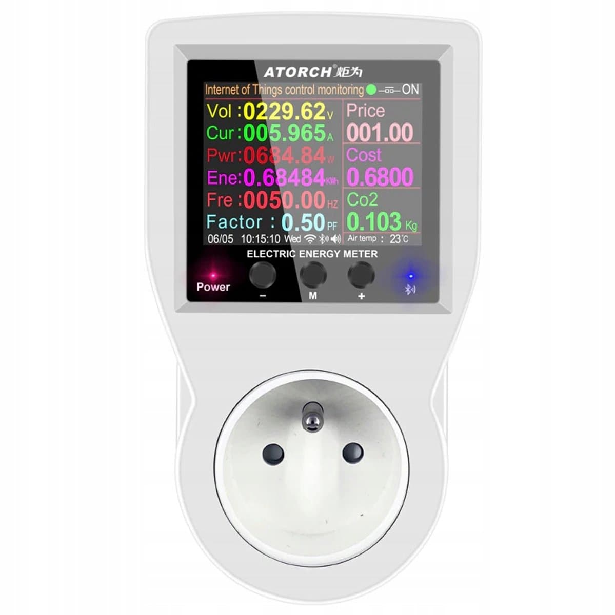 Smart WiFi Energiemeter Wattmeter voor stopcontact - Tuya App