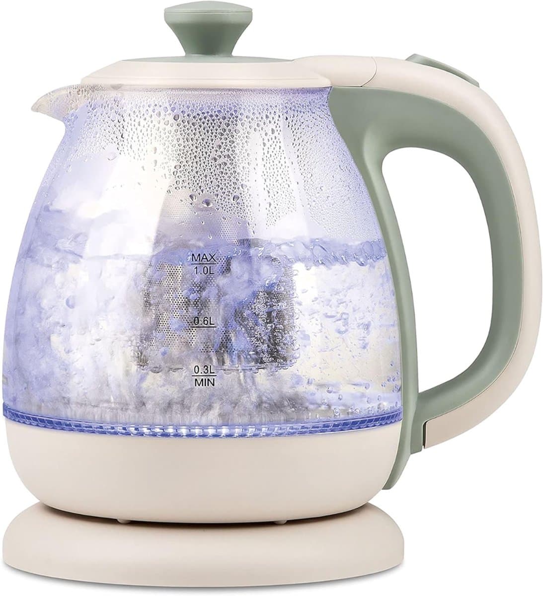 RVV® Waterkoker glas - Waterkoker - Aquagroen- 20 cm x 16 cm x 21 cm