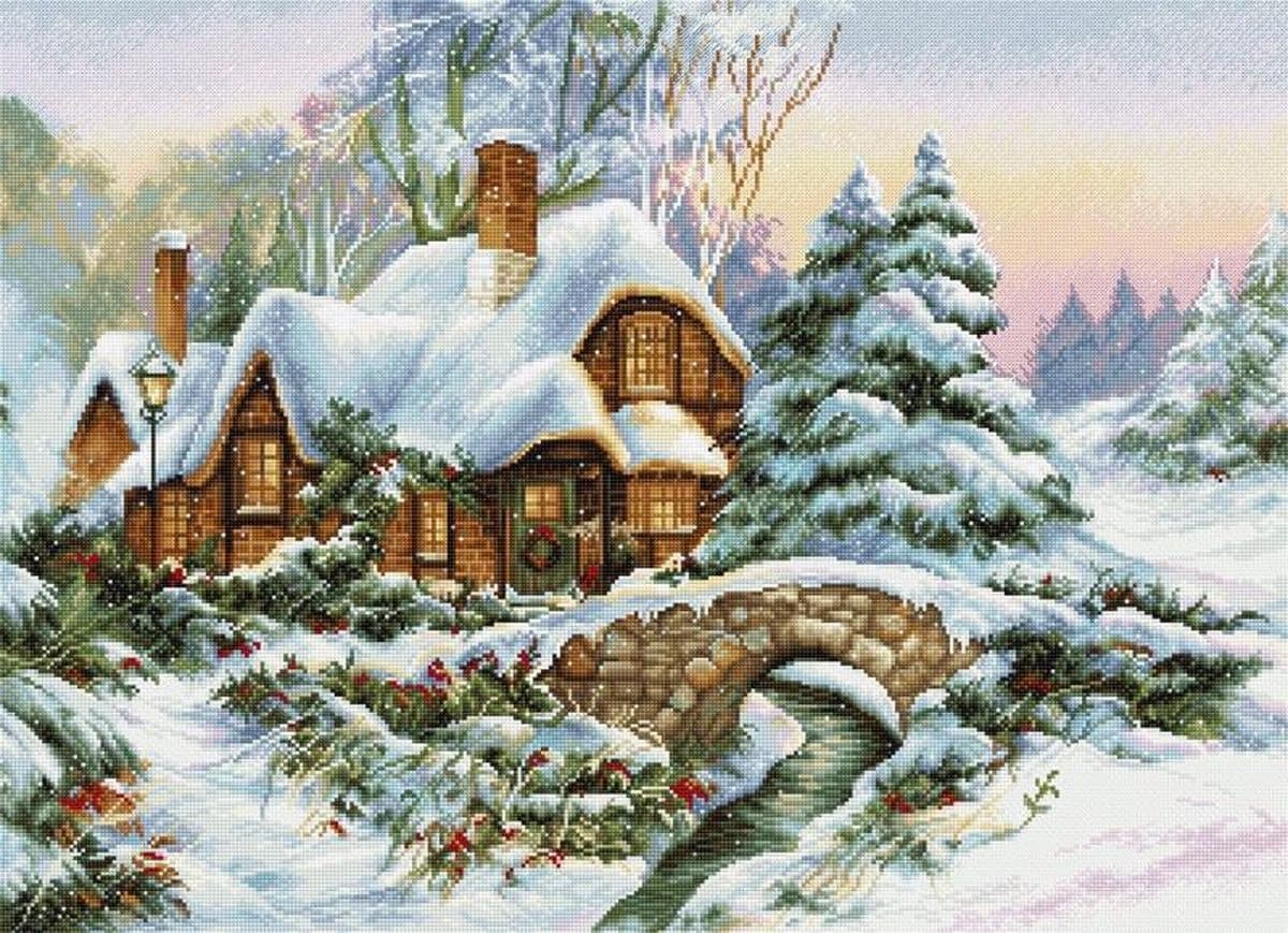 Borduurpakket LUCA-S - WINTER LANDSCAPE - 47 x 34 cm