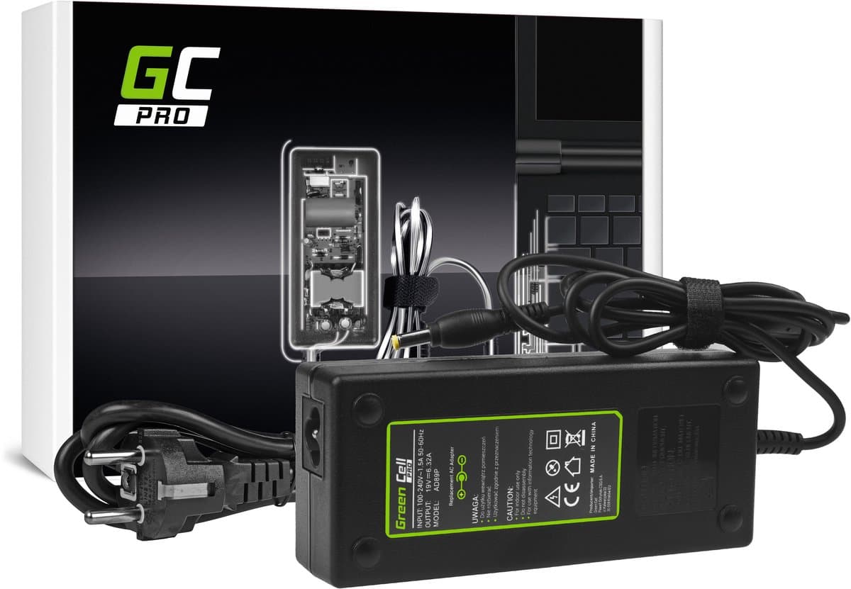 GREEN CELL PRO Oplader AC Adapter voor Acer Aspire 7552G 7745G 7750G V3-771G V3-772G 19V 6.32A 120W