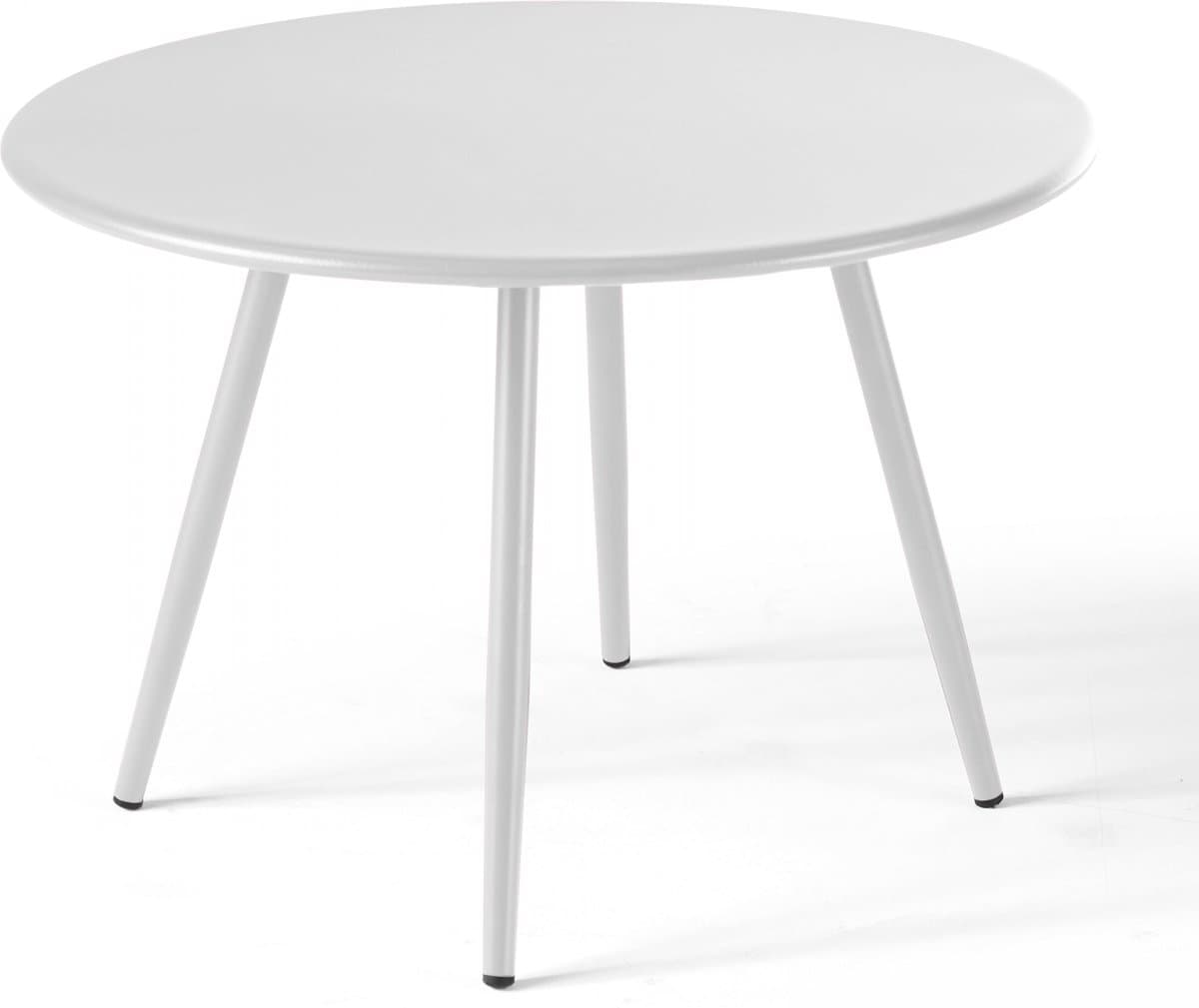 Oviala - Ronde wit tuin salontafel van 50 cm - Palavas