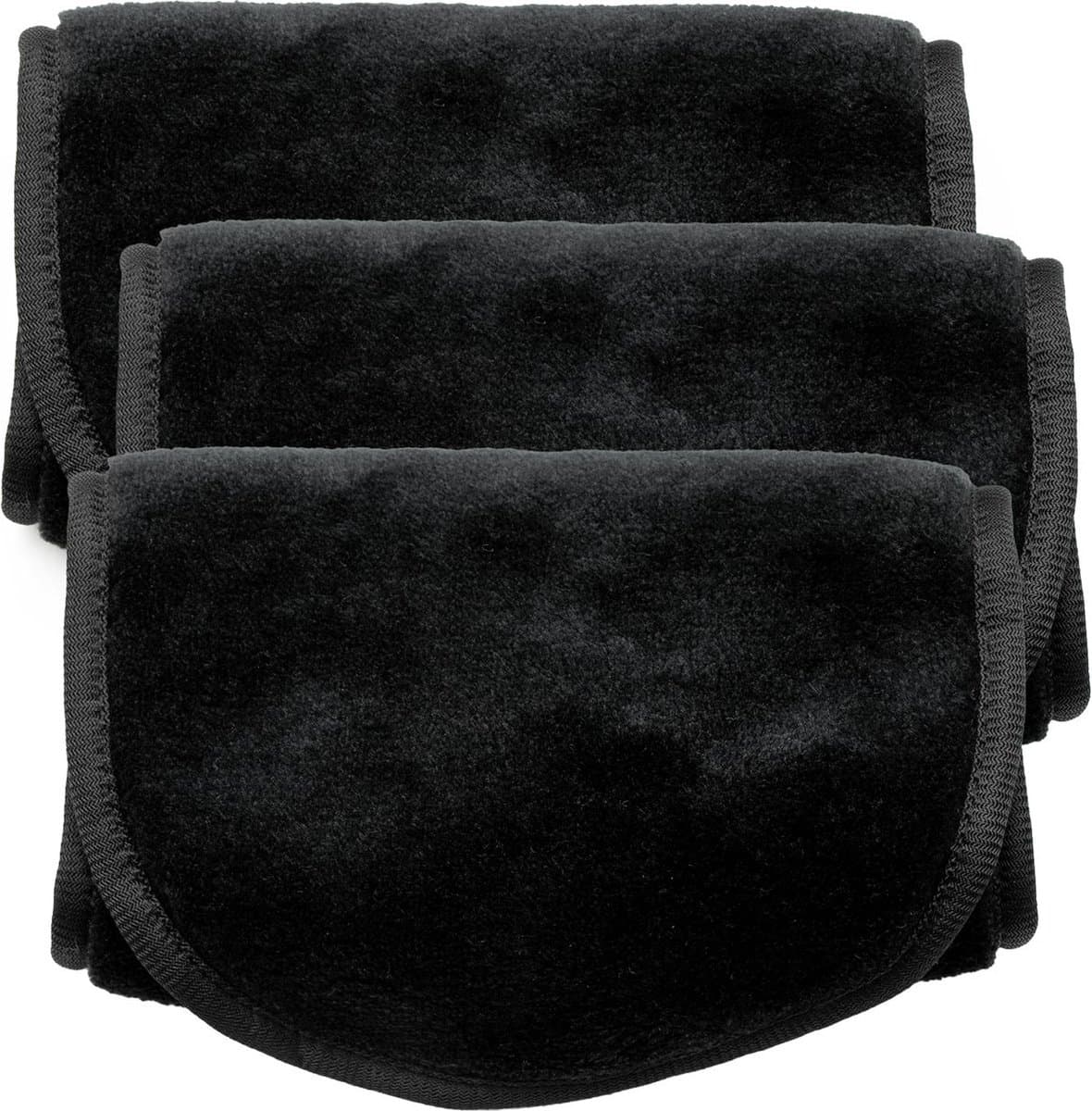 Intirilife set van 3 make-up remover doekjes microvezel make-up remover doekje voor gezicht in zwart - 40,5 x 17 cm - make-up remover pads zacht wasbaar reinigingsdoekje herbruikbaar 3 stuks cosmetica beauty