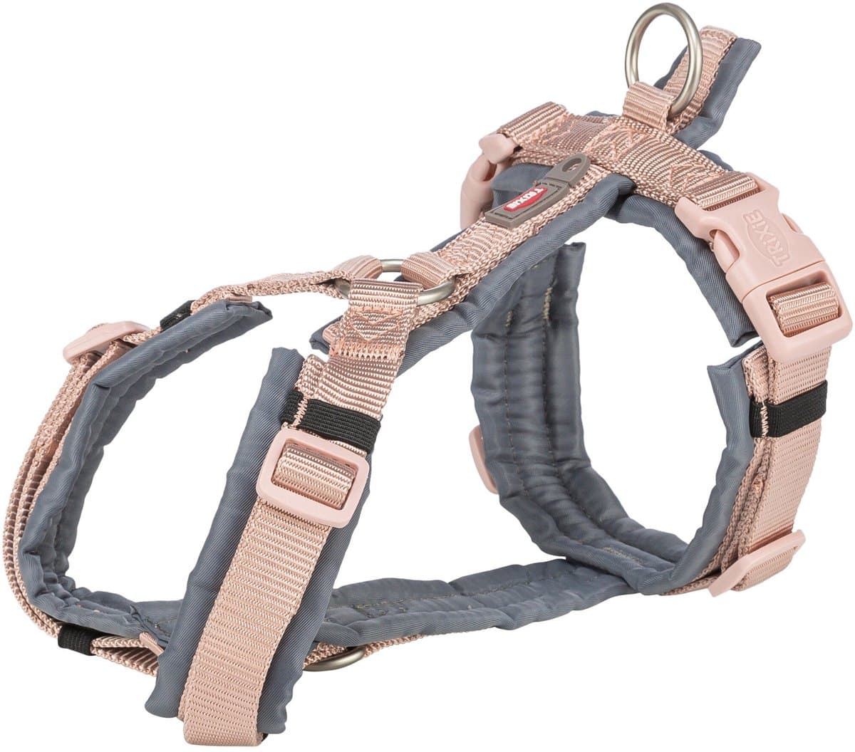 Trixie - Hondentuig - Premium Trekking - Blush/Grafiet Grijs - 44-53X2 cm