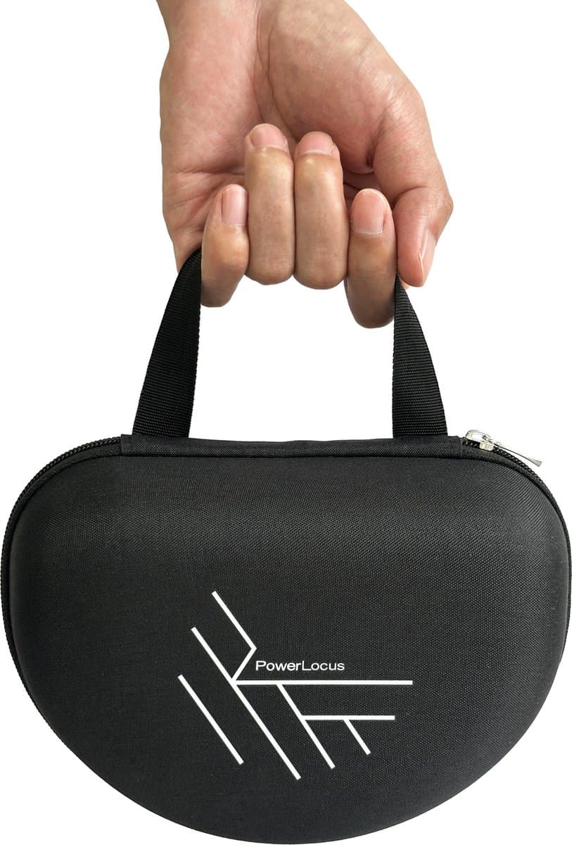 PowerLocus Koptelefoon Case - Koptelefoon Hoes- Hardcover – Harde Beschermhoes voor voor opvouwbare koptelefoon - Over Ear & On-Ear - Zwart