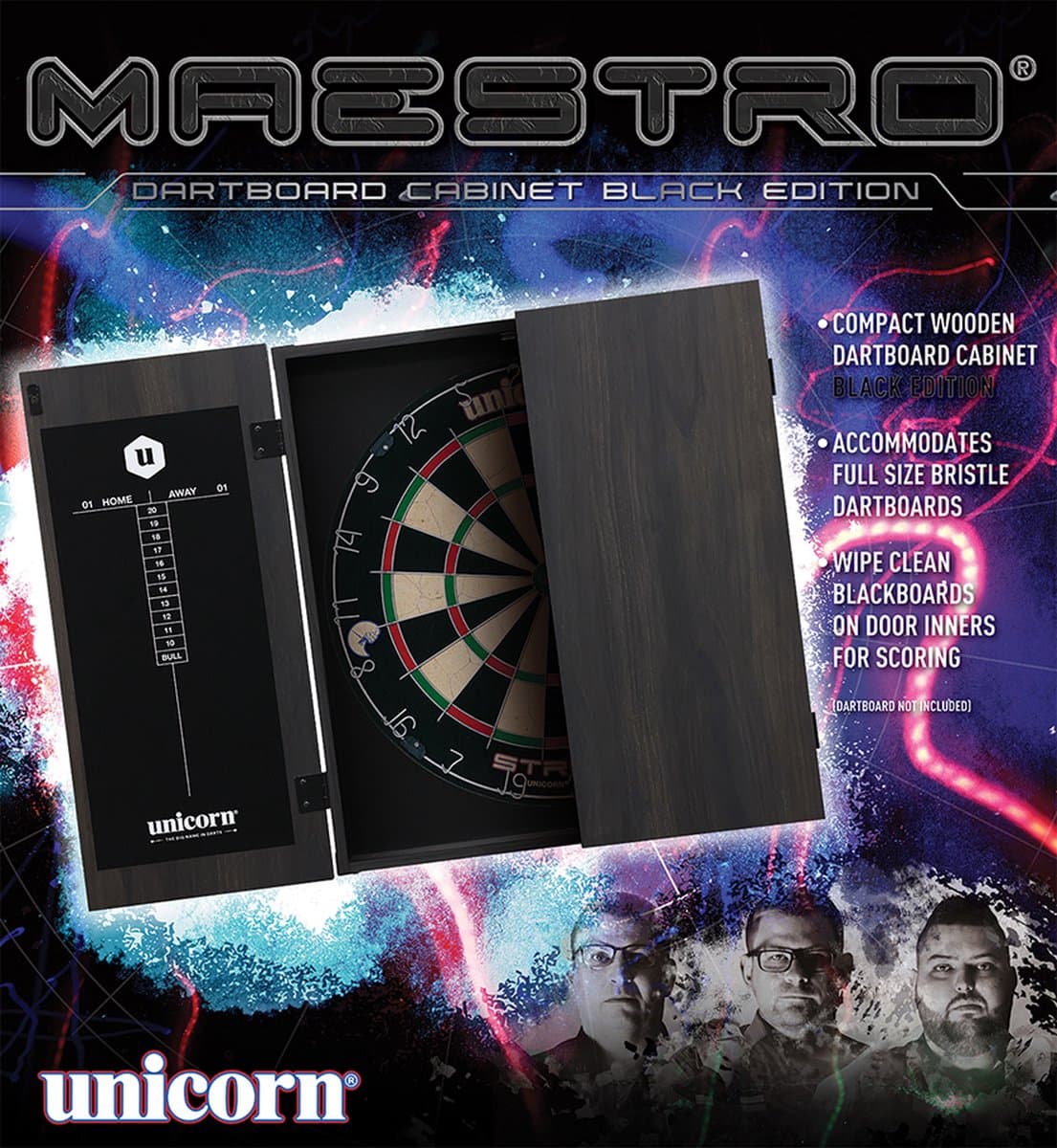 Unicorn Cabinet Maestro Black - Dartkast