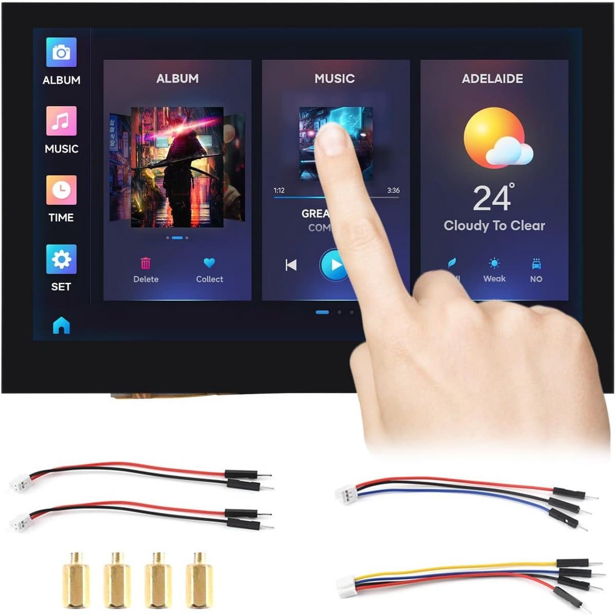 4.3 Inch Capacitief Touchscreen Ontwikkelbord met ESP32-S3, 800x480, WiFi, voor Home Assistant en ESPHome