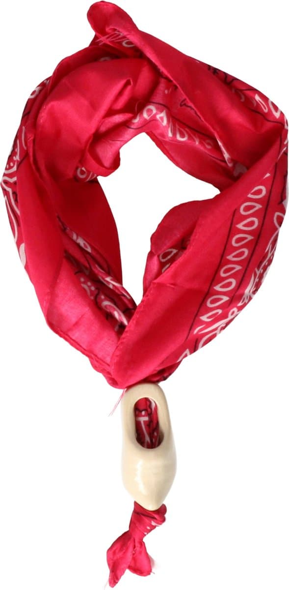 Boerenverkleedset - zakdoek/bandana - met klompje - volwassenen
