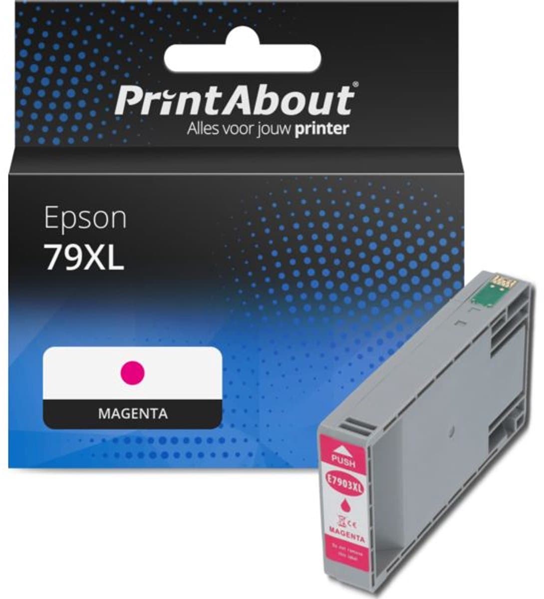 PrintAbout huismerk Inktcartridge 79XL (T79034010) Magenta Hoge capaciteit geschikt voor Epson