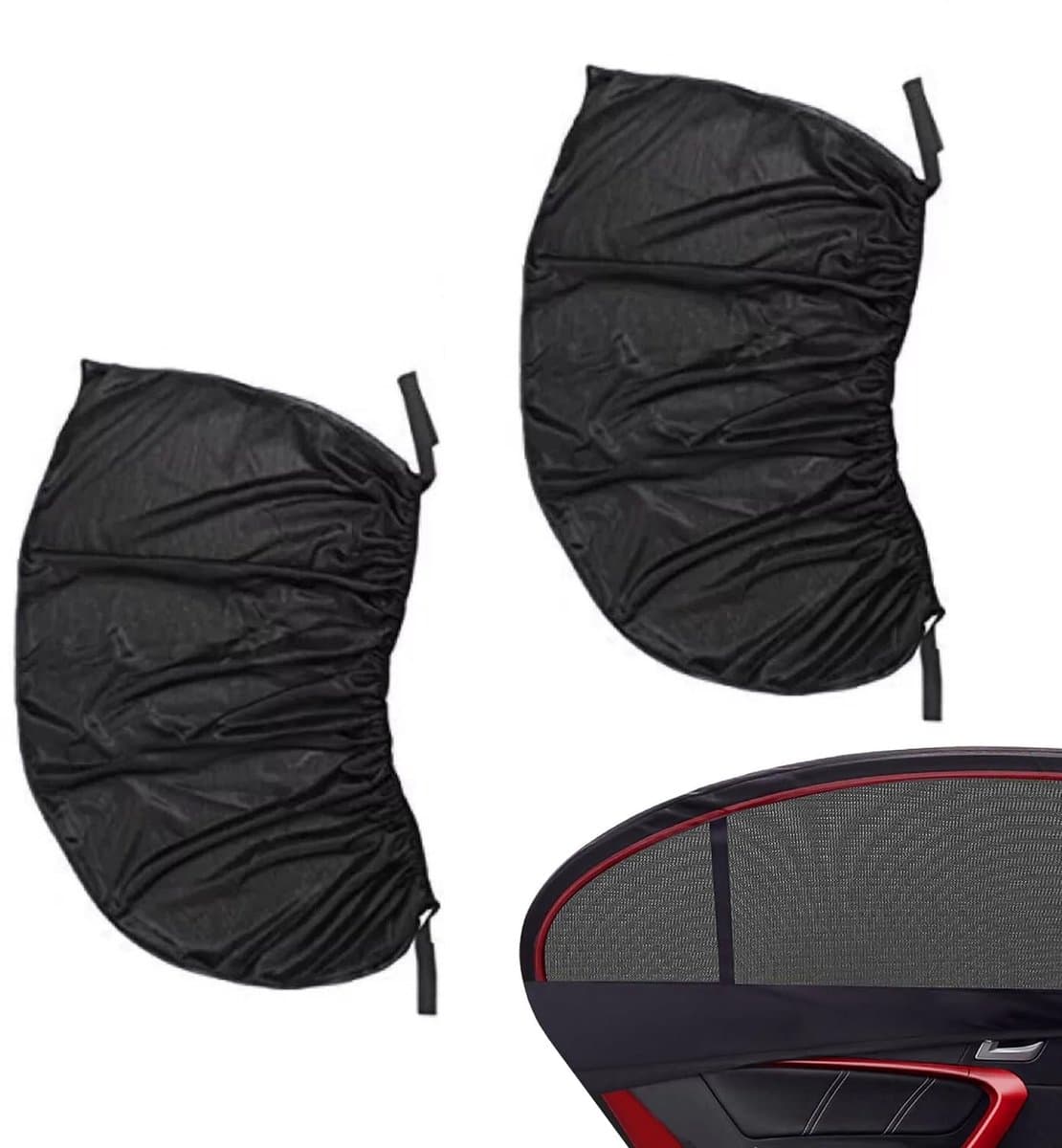 ZEACCT Zwarte Zonnebescherming voor Auto Achterraam - Ademend Mesh - 120 x 57 cm