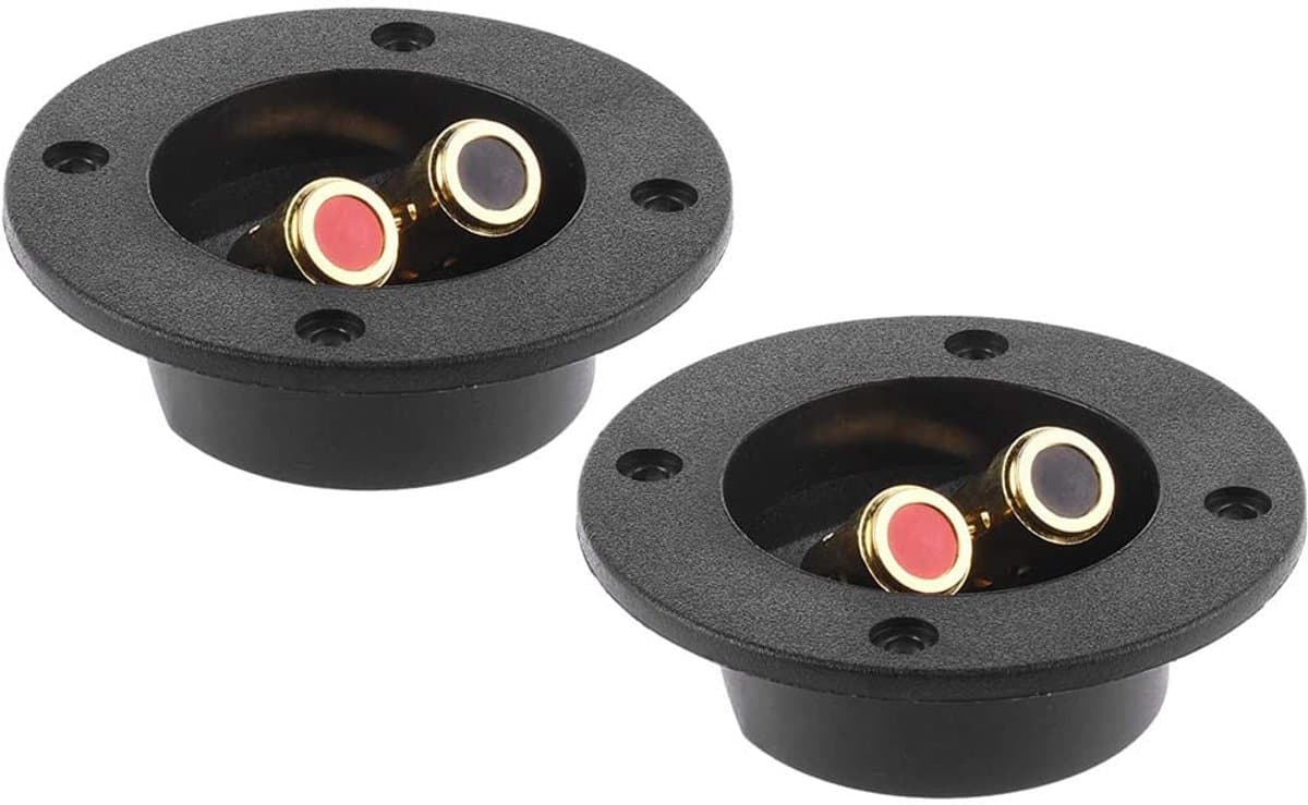 Allecto - 2-Way Speaker Box Terminal Cups - Set van 2 - Veermechanisme - Hoogwaardige Geluidsverbetering - Eenvoudige Installatie - Ideaal voor Gel..