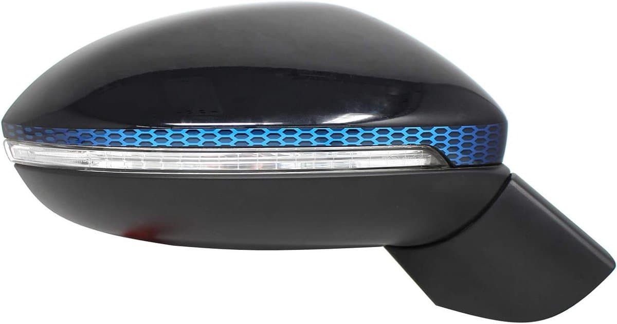 Spiegelstroken Folie - Sticker Strepen Decor - Auto Styling - Sportieve Look - Exacte CAD-snit - Azuurblauw