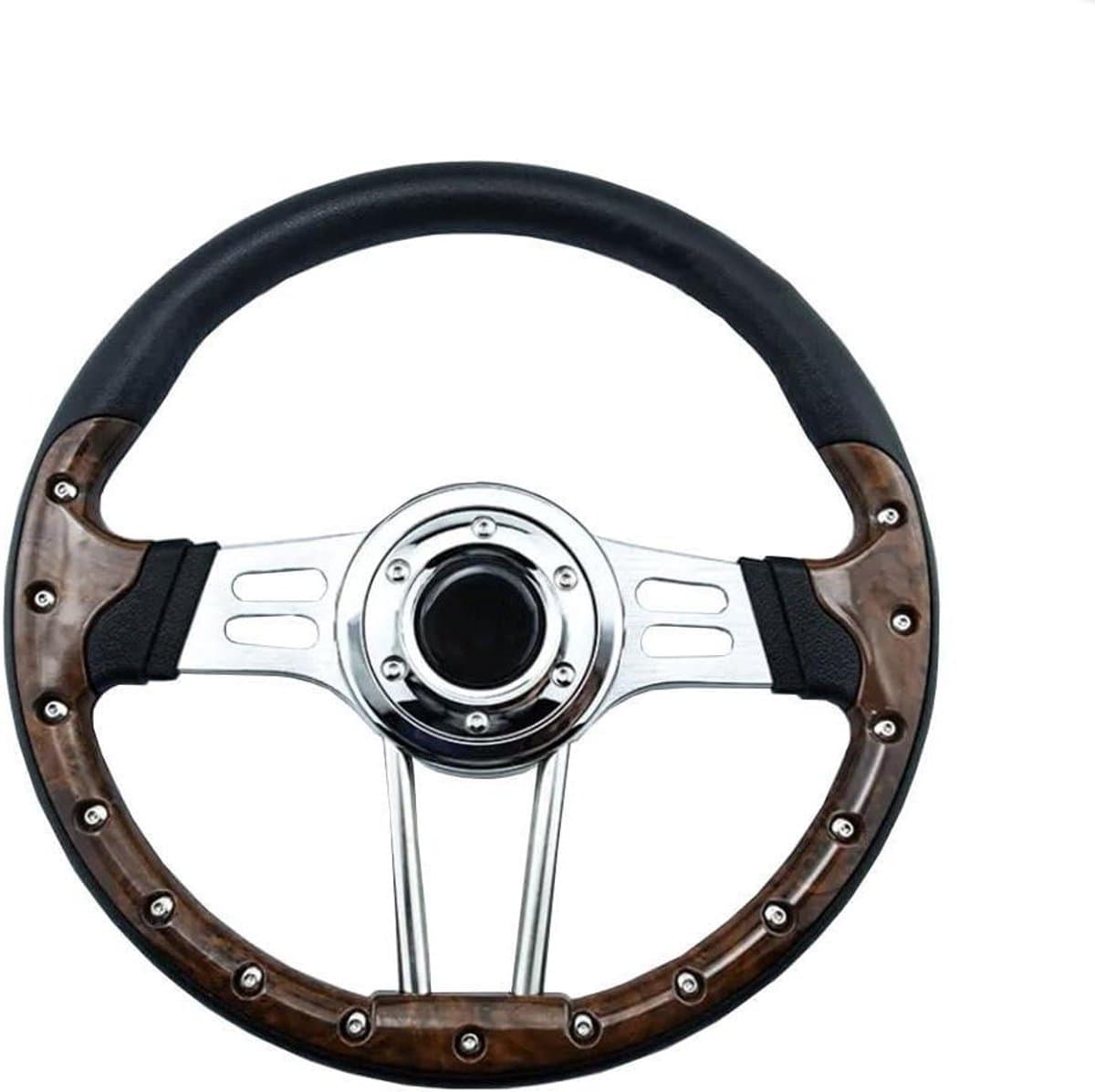 Race Stuurwiel - Sport Stuur - Verbeterde Controle - Universele Pasvorm - 345mm Diameter - Houtnerf