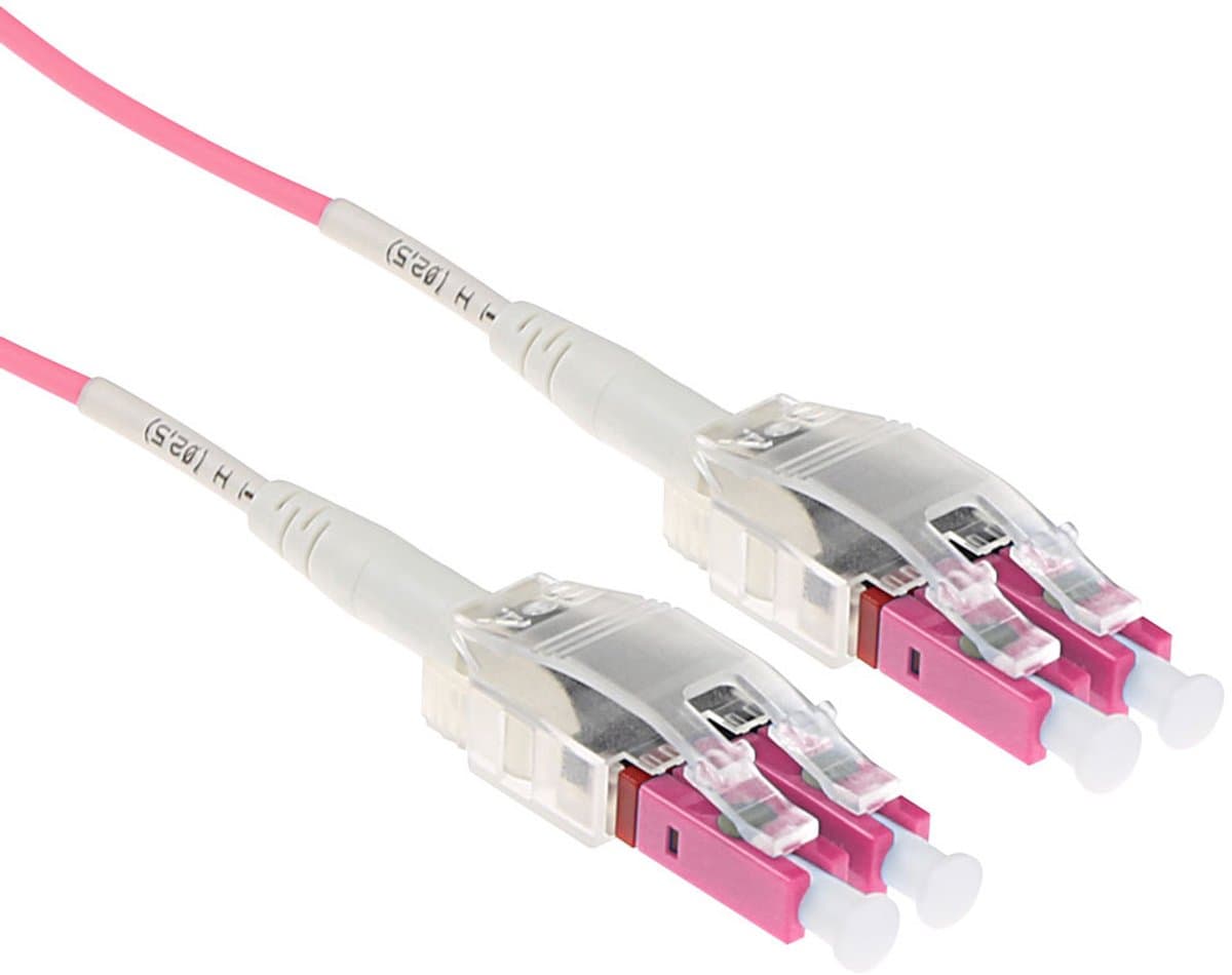 ACT 12 meter Multimode 50/125 OM4 Polarity Twist patchkabel met LC connectoren
