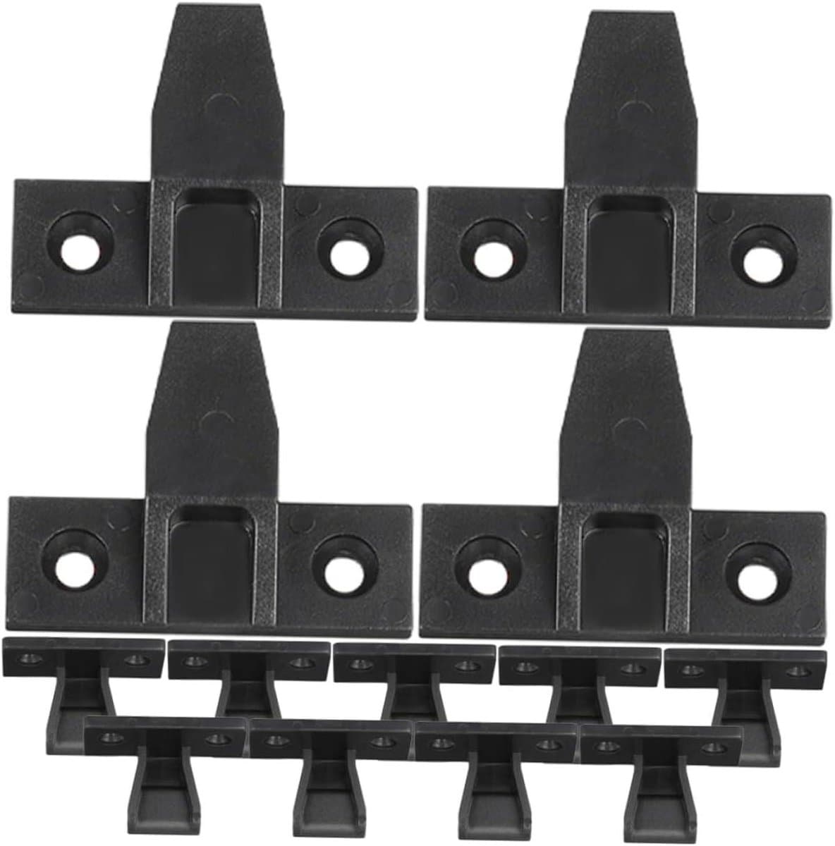 Koppelstukken Meubelpanelen - Hoekbeugels Kasten - Meubels Monteren - Gereedschapsloze Montage - 20 Stuks - Zwart