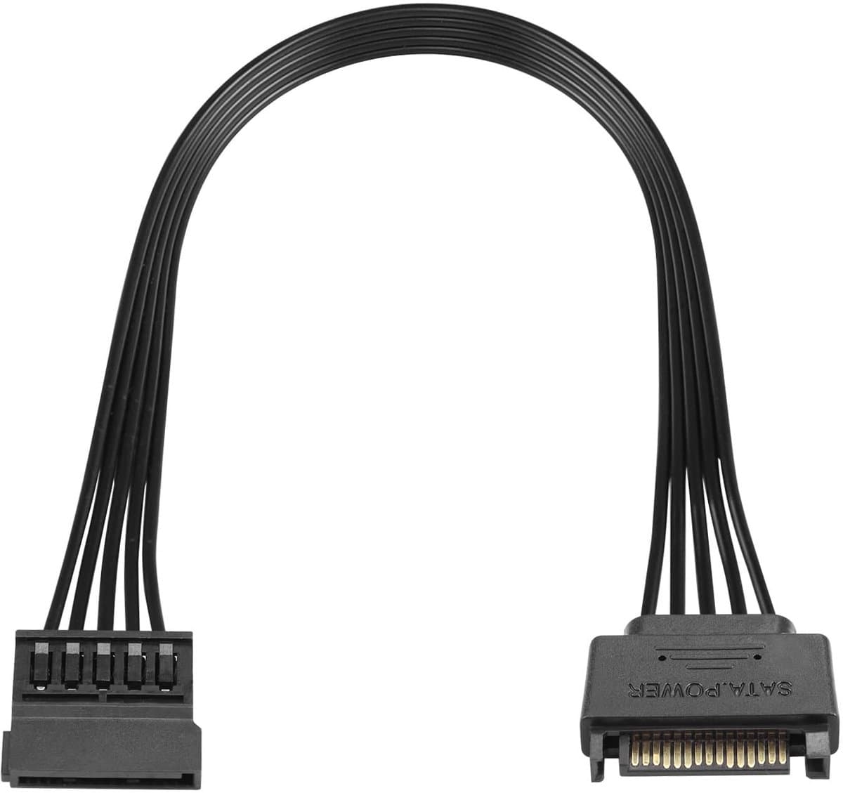 QIANRENON 15 Pin SATA Power Extension Kabel 30cm - Male naar Female voor HDD, SSD, DVD Branders