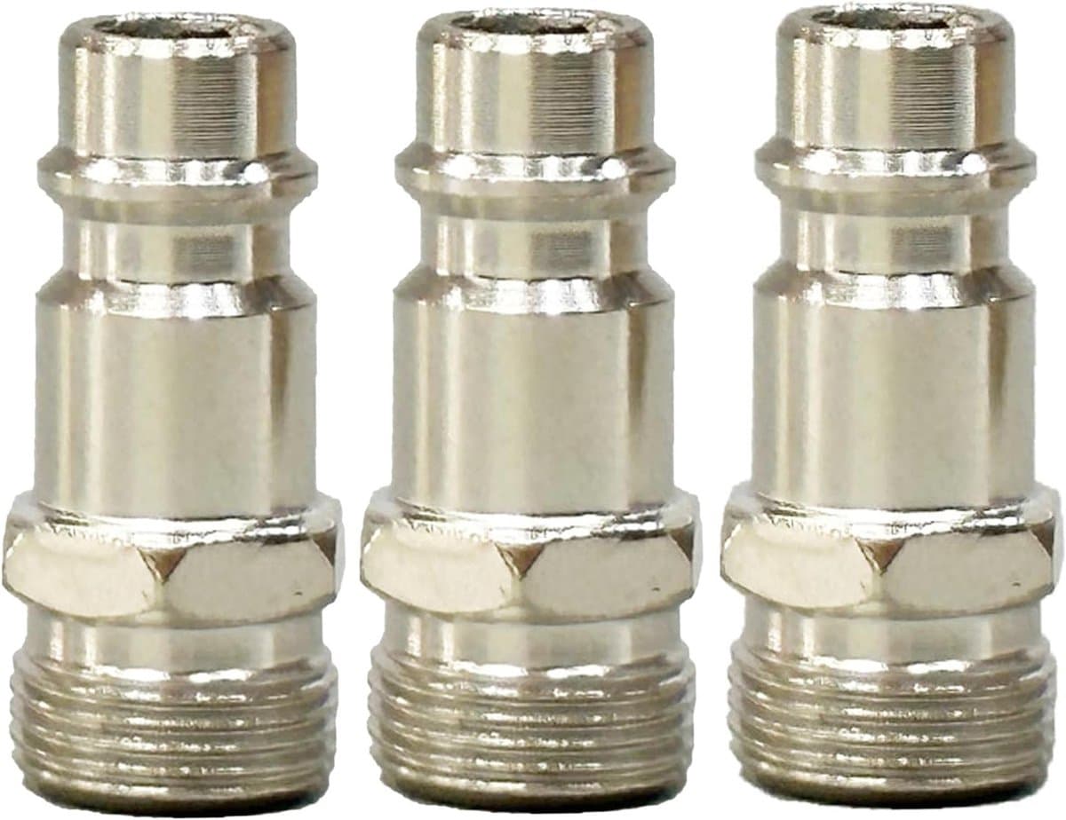 3 Stuks Conische Male Connector 1/4 voor Tablet Luchtverbinding, Draadverbinding voor Persluchttoepassingen