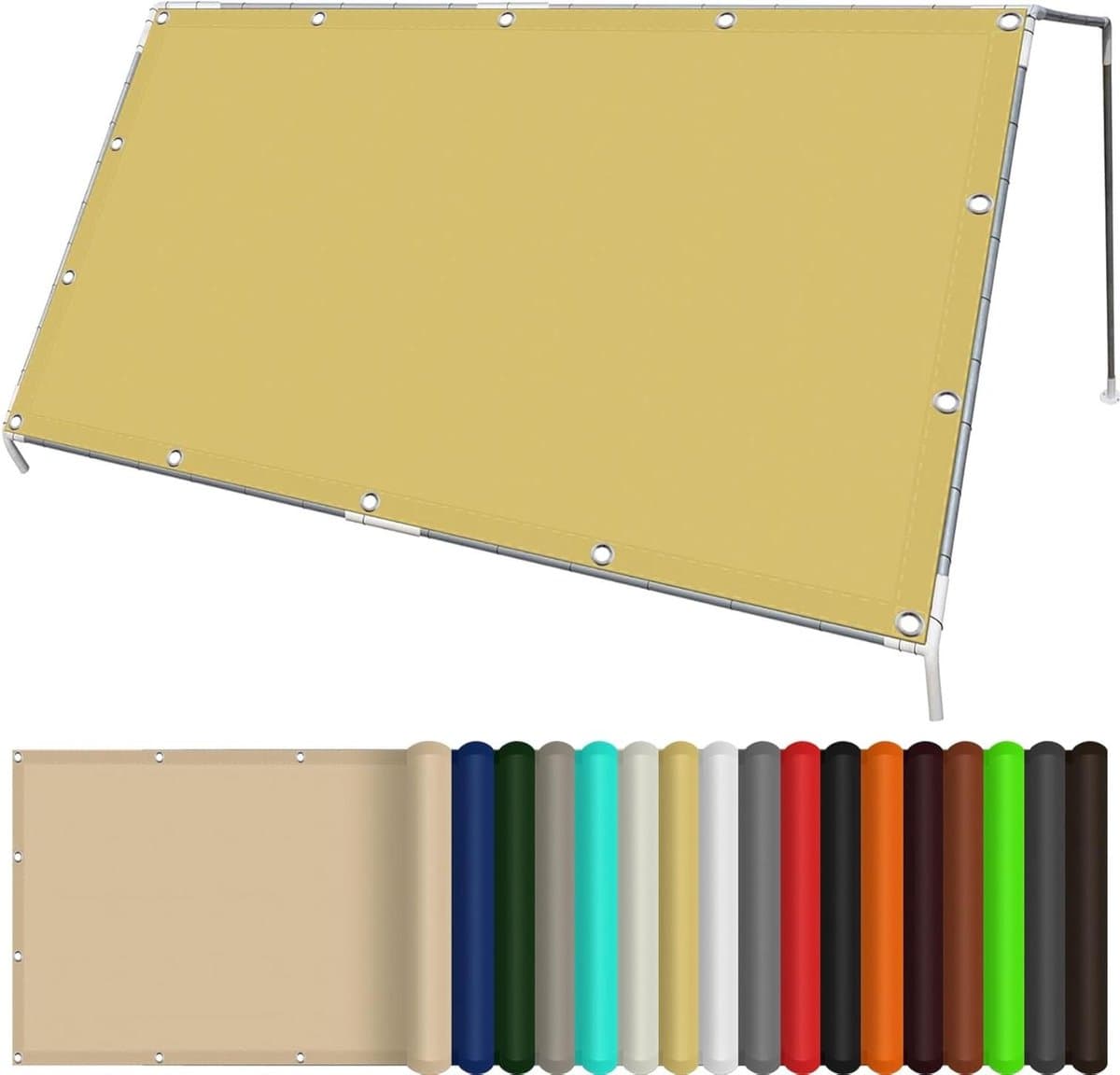 Schaduwdoek Rechthoekig - Zonwering Doek - Buiten Zonnen - Water Wind Scheurbestendig - 290 x 480 cm - Creme