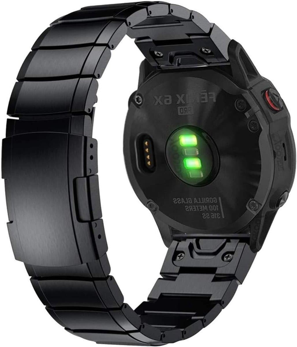 Stijlvolle RVS Horlogeband voor Garmin Fenix 8, Epix Pro, Fenix 7X, Fenix 6X en Fenix 5X - Duurzame Metalen Horlogeband voor Enduro en Tactix 7 Pro