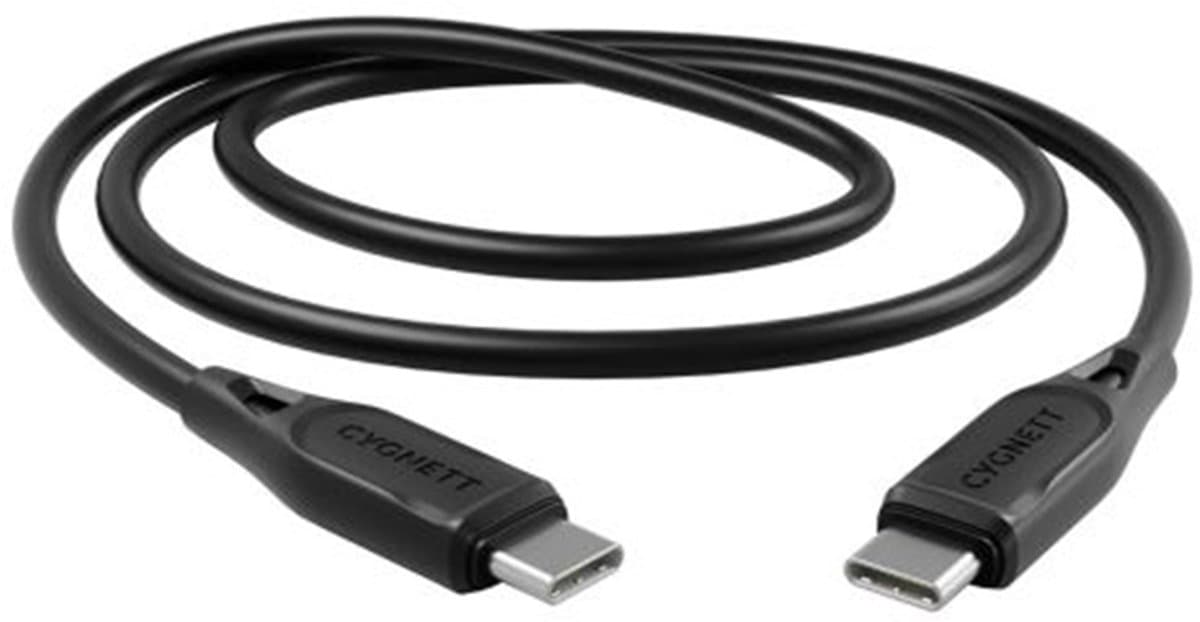 Cygnett USB-C naar USB-C Kabel 2 Meter - Zwart