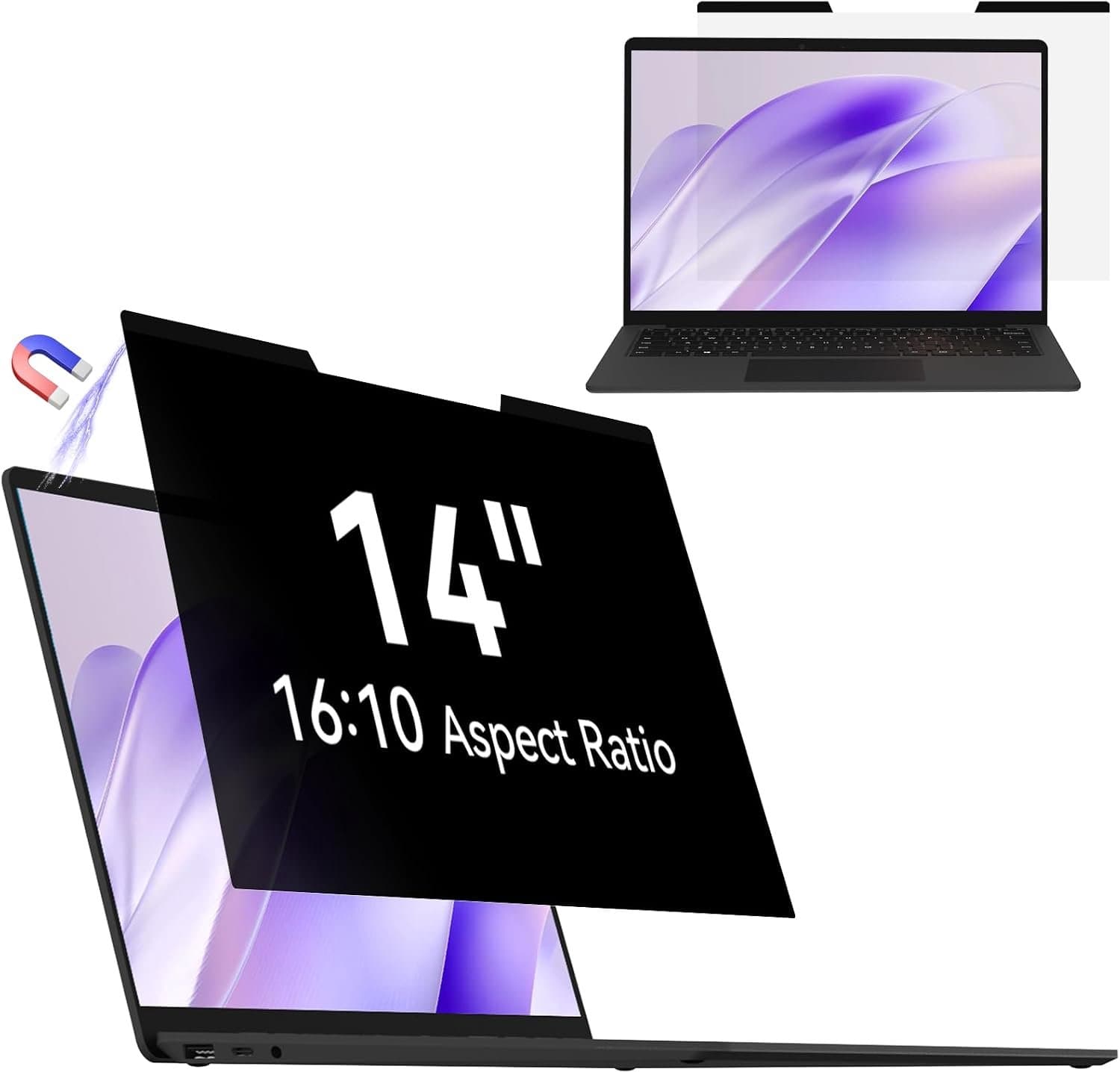 Privacy Screenfilter 14 inch Laptop 16:10 Magnetisch Anti-Blauw Licht