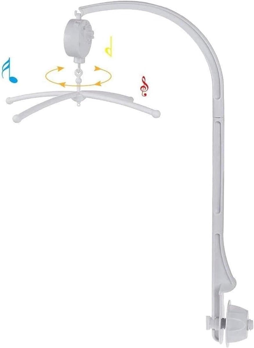 Muziekdoos Babykamer - Bed Mobiel - Baby Entertainment - Wind-up Mechanisme - 66 cm Hoog - Wit