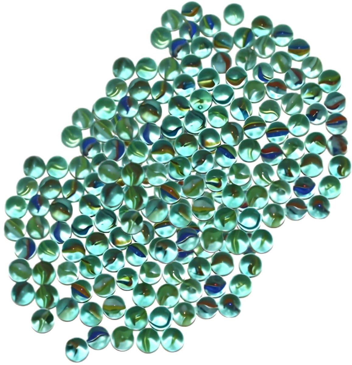 Funny Fashion Speelgoed knikkers - cat eye - 200x st - knikkerset voor kinderen - glas - 16 mm - ongeveer 1 kilo
