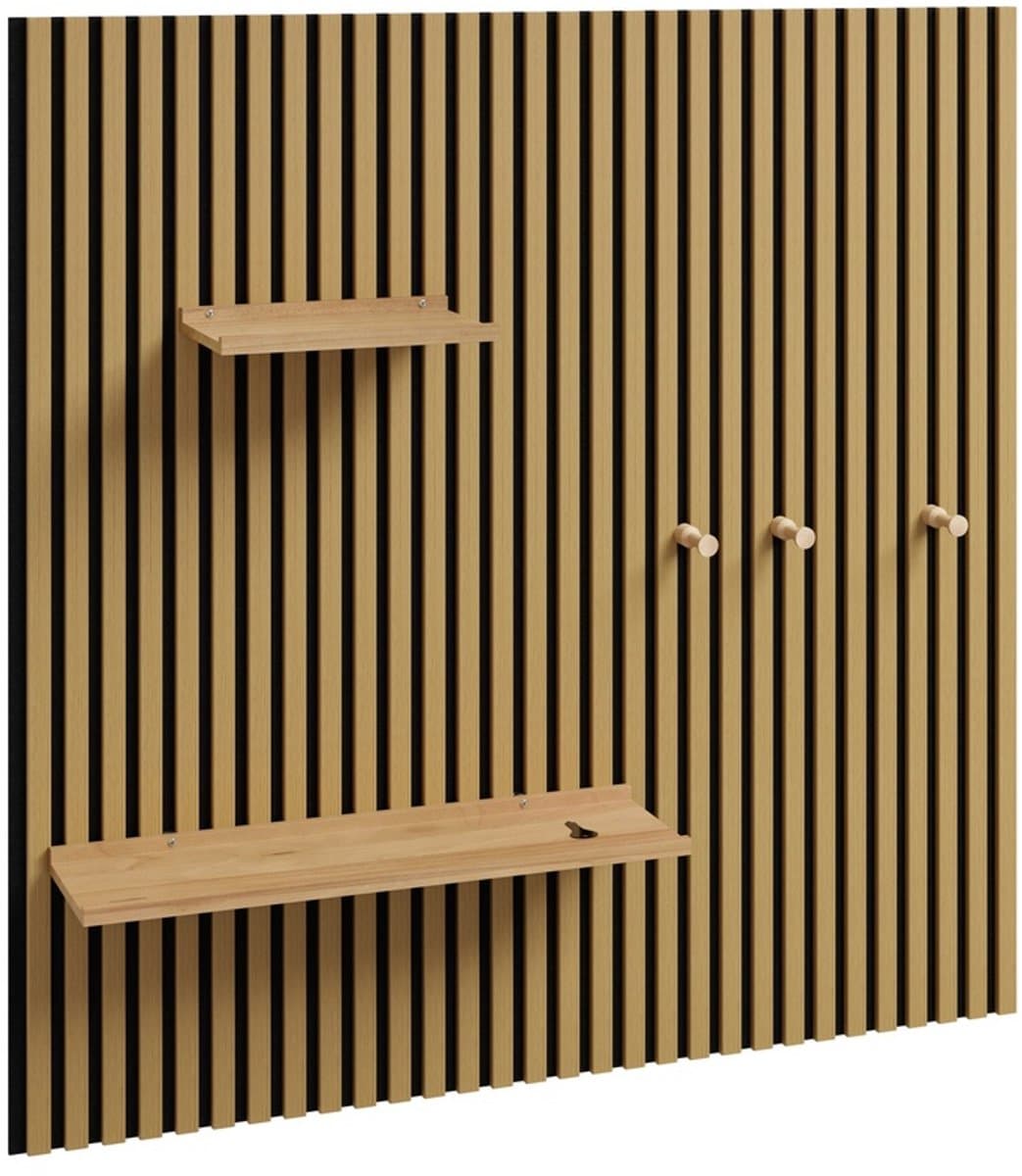 SoBuy FHK40-N Wandpaneel - 120 x 19 x 120 cm - Naturel