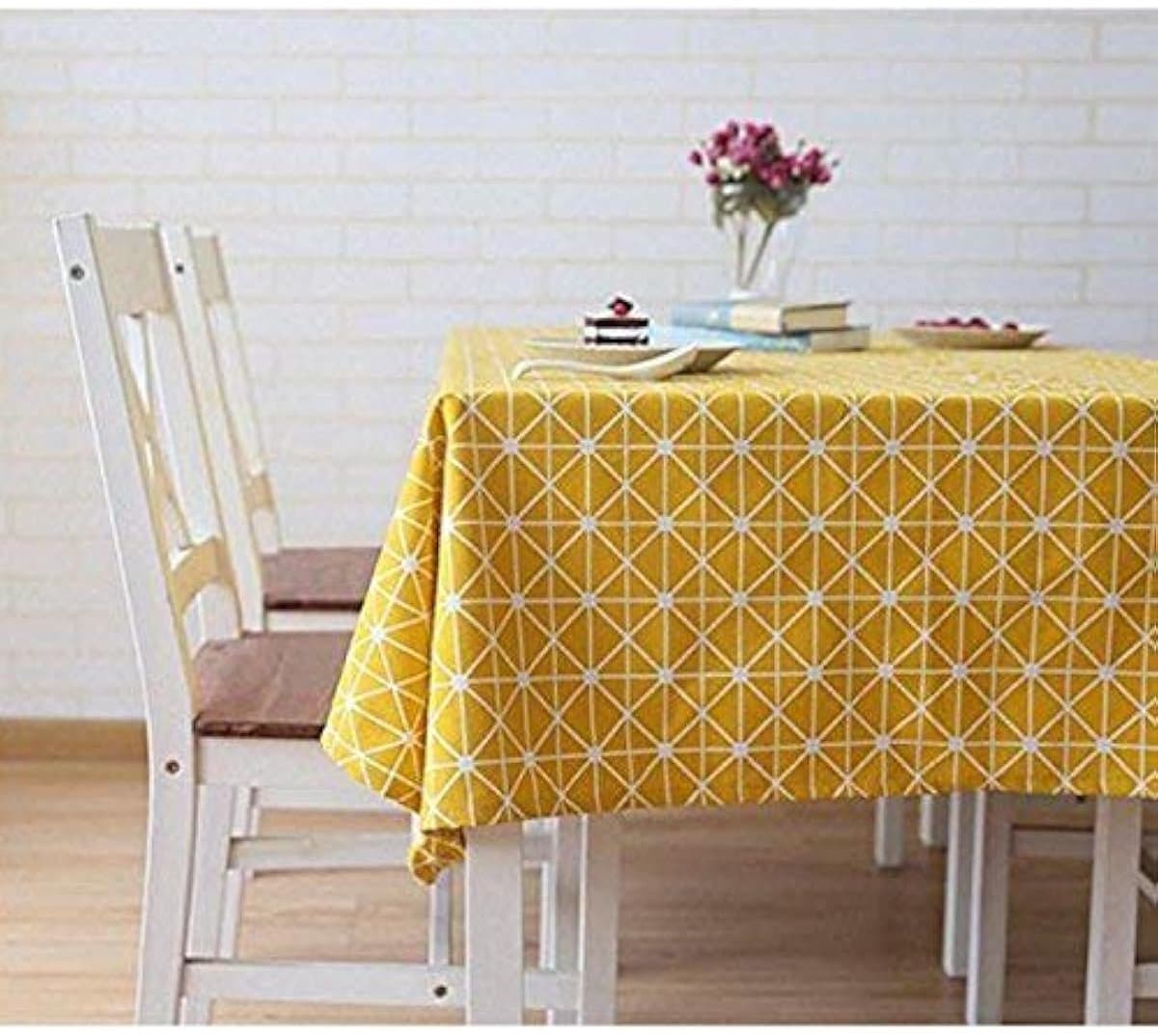 Selbro®, Tafelbeschermer, rechthoekig, katoen, linnen, tafelkleed, eenvoudig, twill, geschikt voor huis- en keukendecoratie, verschillende maten, grijs, 140 x 460 cm