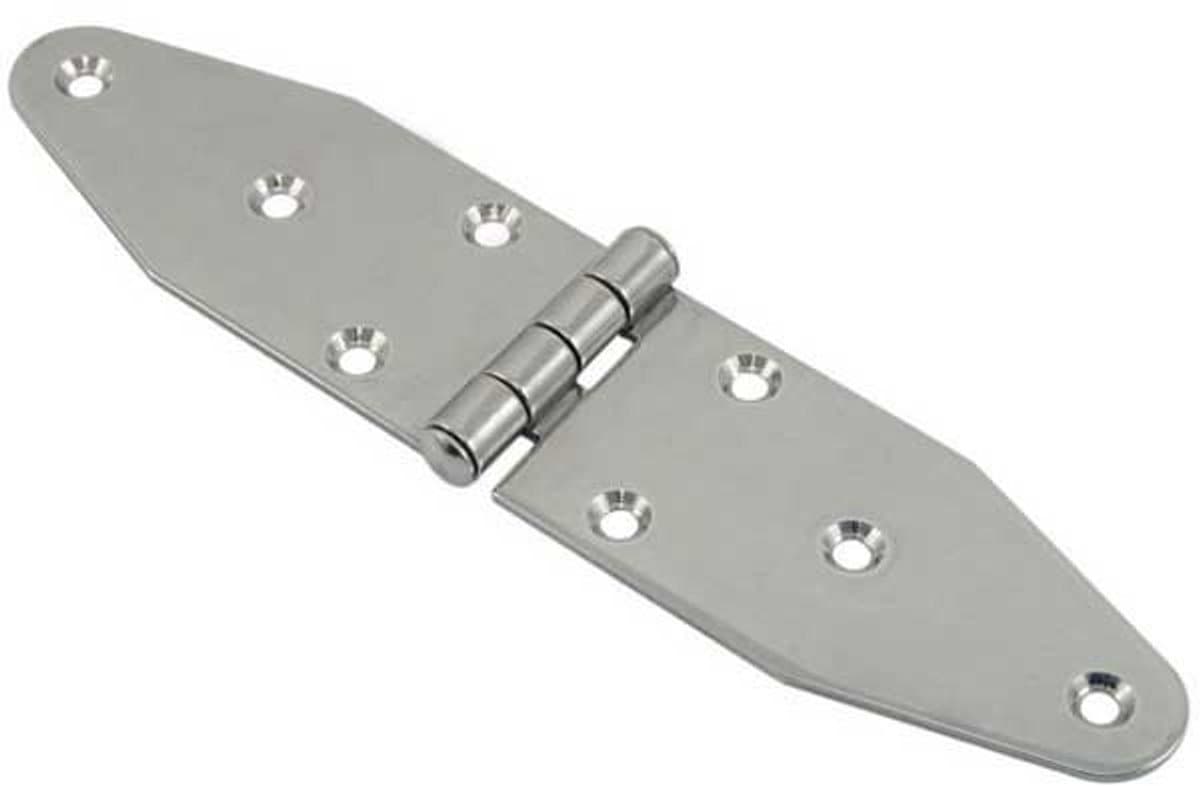 Euromarine Roestvrij Staal Dubbel Ovaal Scharnier 2 Eenheden Zilver 105 x 30 mm