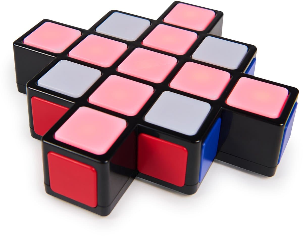 Rubik's - Cube Rubik's Rush - elektronisch spel met lichteffecten 1-4 spelers interactieve hersenkraker en snelheidsspel voor in je eentje of met meerdere spelers kleurenpuzzel STEM-speelgoed