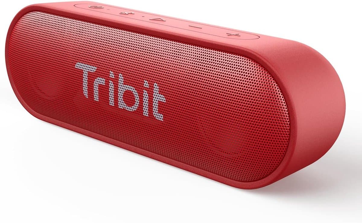 Draagbare Bluetooth Luidspreker - Waterdichte Speaker - Muziek Luisteren Buiten - 24 Uur Speeltijd - 17.5 cm - Rood