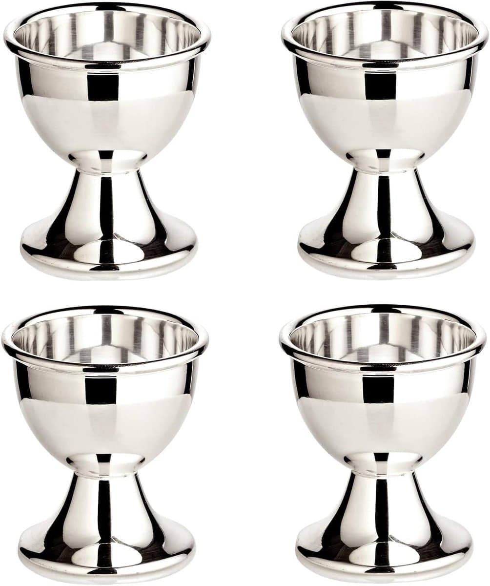 Eierdopjes Classo - Zilveren Beker - Ontbijt Serveren - Zwaar Verzilverd - Hoogte 5 cm - Zilver