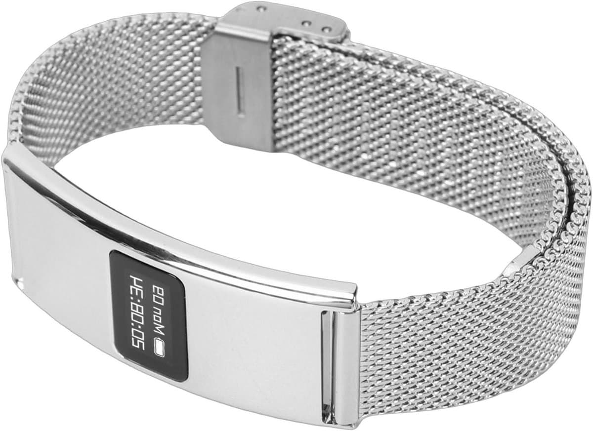 Slimme Armband - Activiteitsmonitor Gezondheidsband - Sport en Welzijn - IPX8 Waterdicht - 28 Mm Slank - Zilver