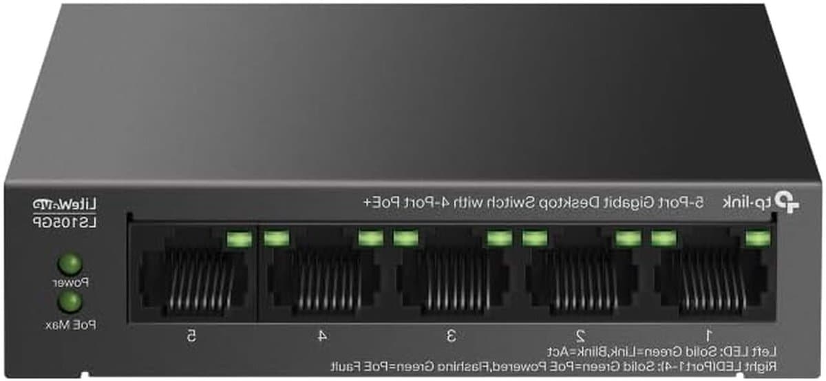 Gigabit Switch - Netwerk Switch PoE Switch - Netwerk Uitbereiden - 4 PoE+ Poorten