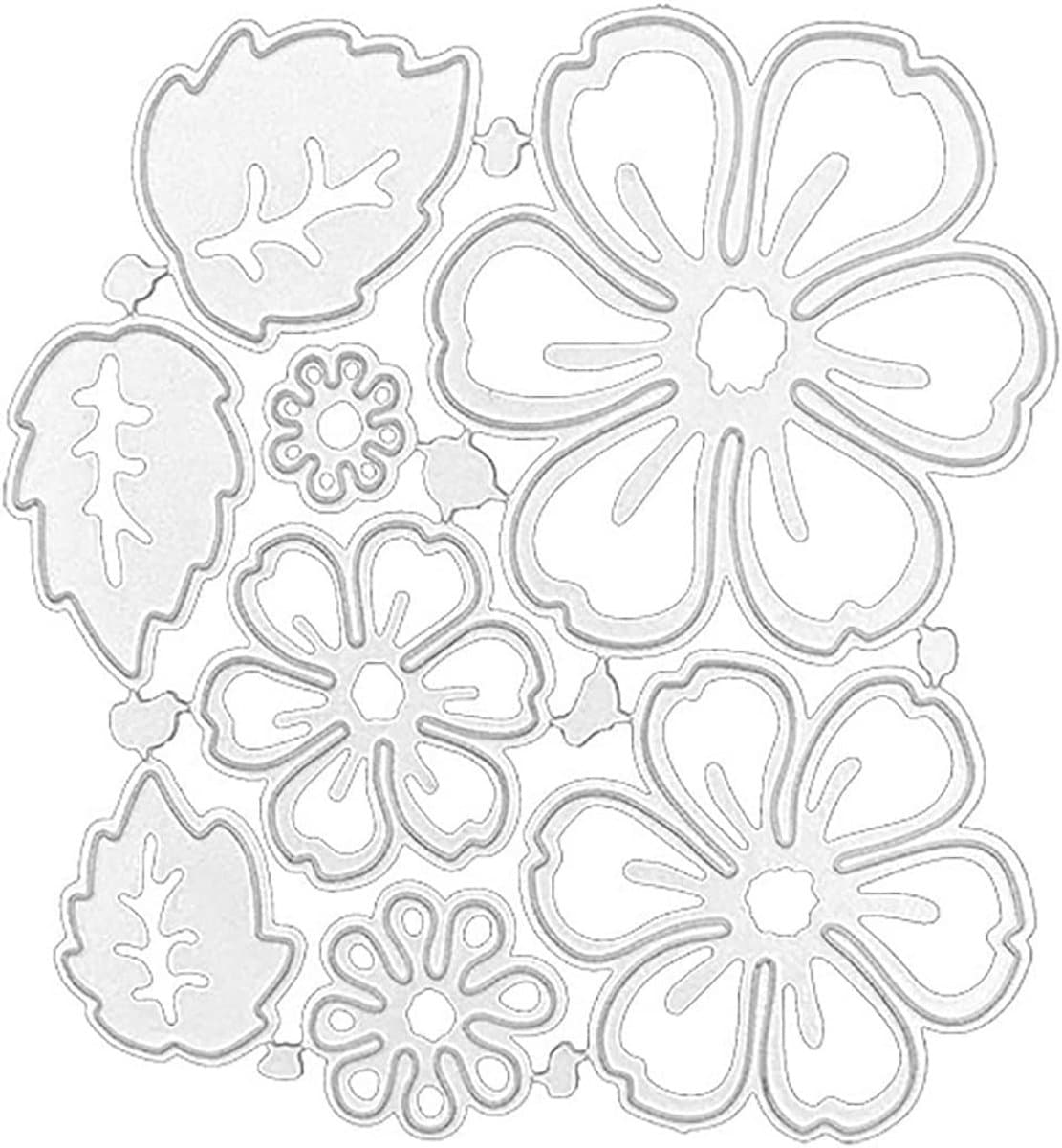 8 Stuks Metalen Snijmallen voor Bloemen - Ideaal voor Scrapbooking en Embossing, Creatieve Sjablonen voor Handwerk en Kaarten maken