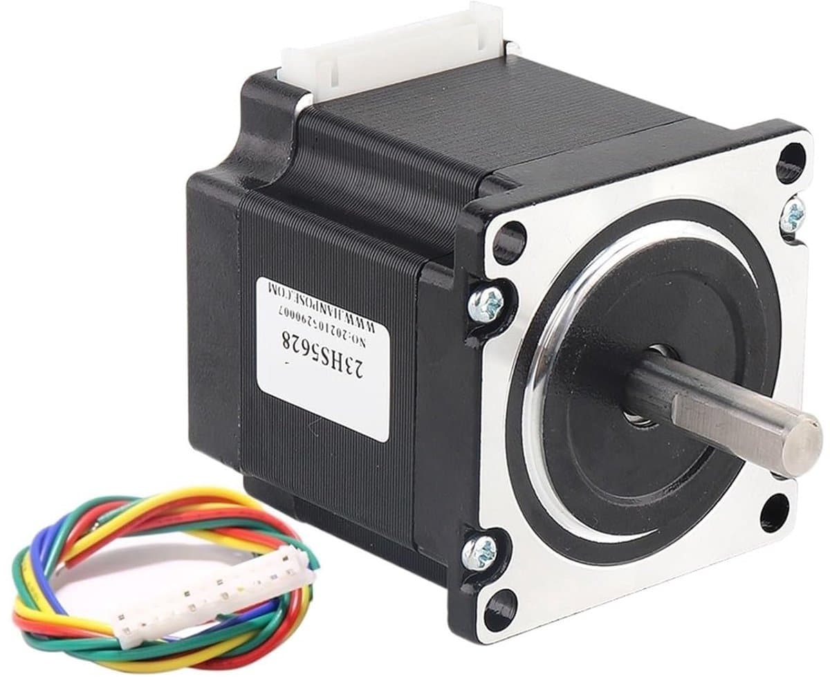 Stappenmotor - 4-lead motor - 3D printer - Hoge precisie - 8mm as - Zwart