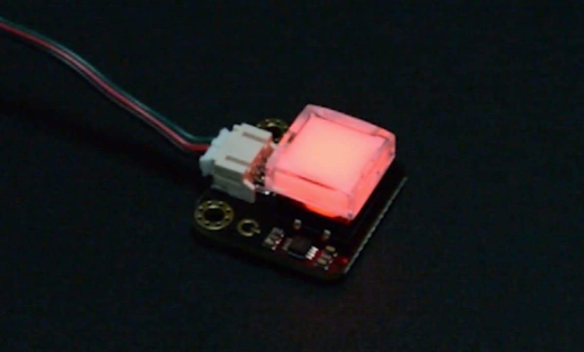 Gravity: LED-schakelaar vierkant voor Arduino / micro:bit DFR0789