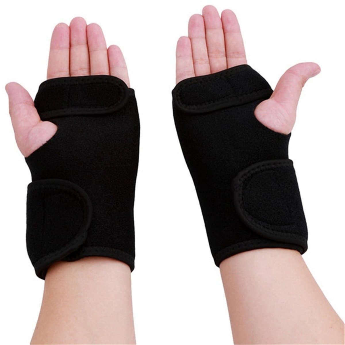 EXCITAT Polsbrace Set - Polsbandjes - Polsbeschermers - Links en Rechts - Universele Polssteun Carpaal Tunnel Syndroom - Zwart - 1 paar
