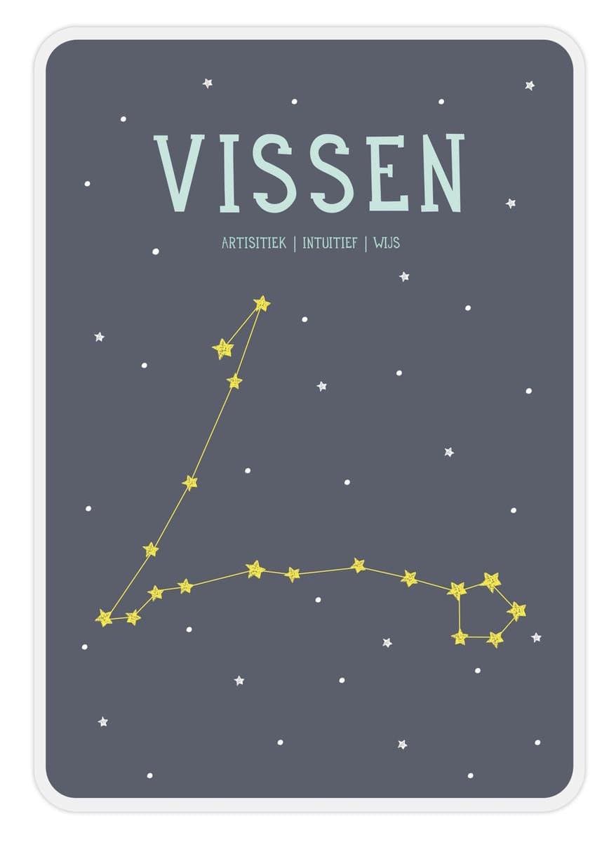 Milestone - Sterrenbeeld Posterkaart - Vissen