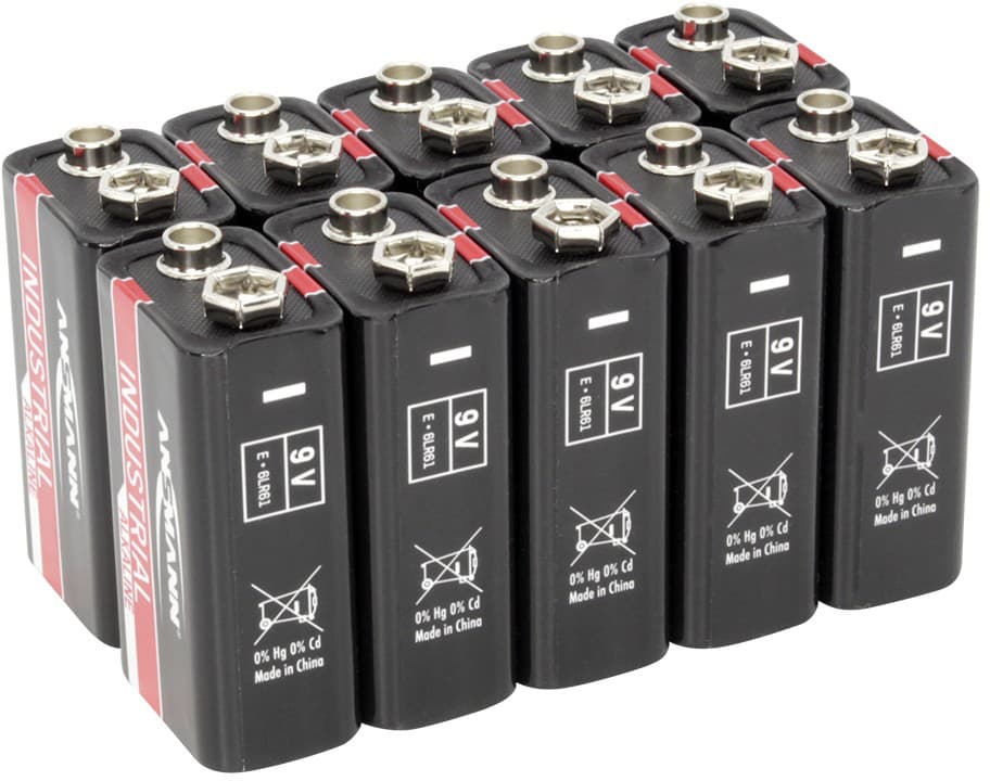 Ansmann Ansmann industriële alkaline batterijen - 10 x 9 V blokbatterijen 6LR61