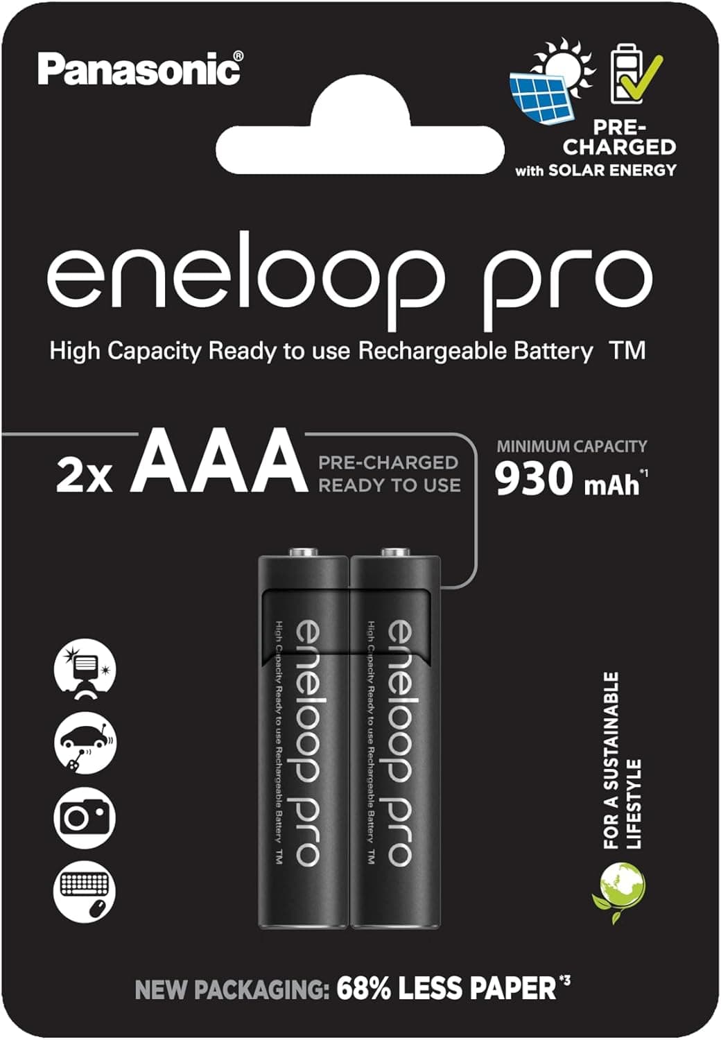 Panasonic AAA 930mAh 1.2V oplaadbare batterij
