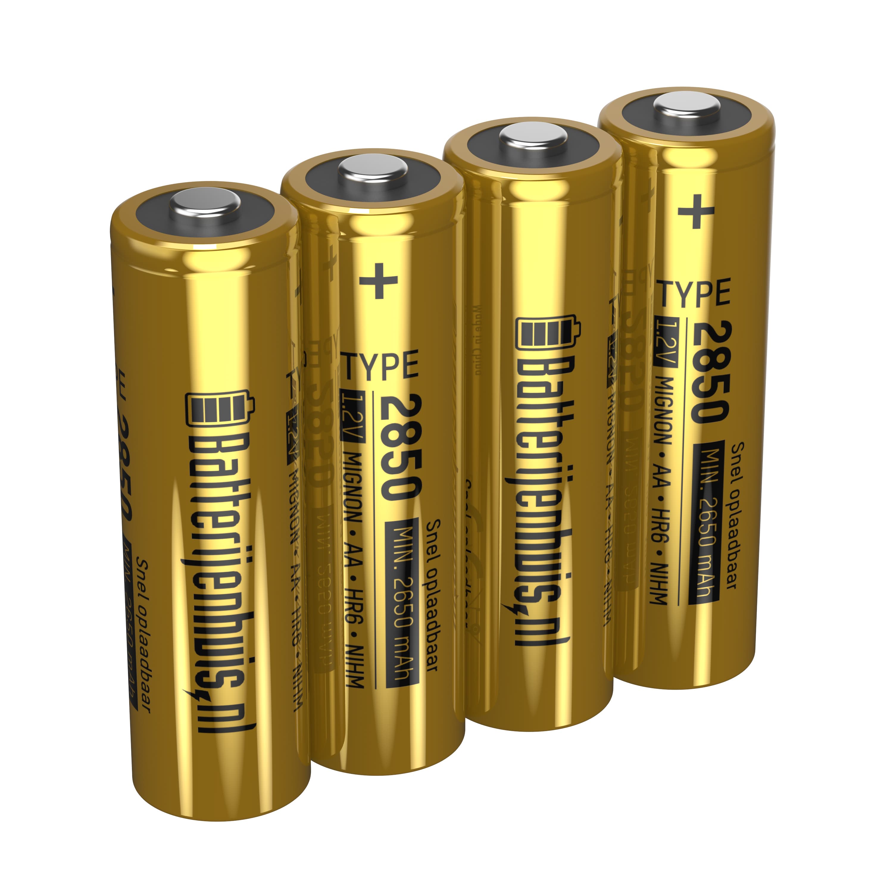AA 2850mAh Oplaadbare Batterijen 4x