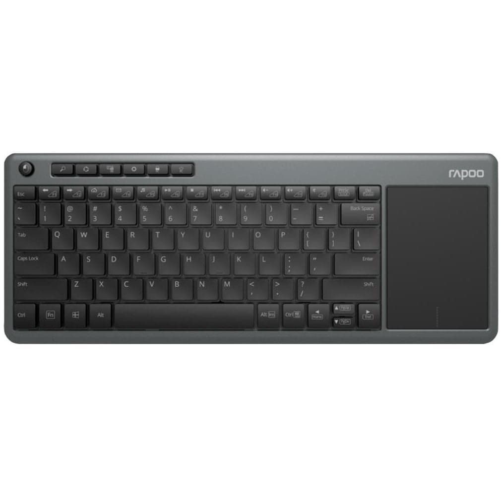 Rapoo K2600 Draadloos multimedia toetsenbord touchpad Grijs QWERTY