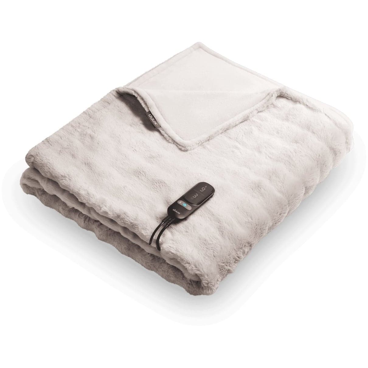 Duux Yentl Striped Elektrisch Warmtedeken 200x200 cm – 9 standen – Grijs