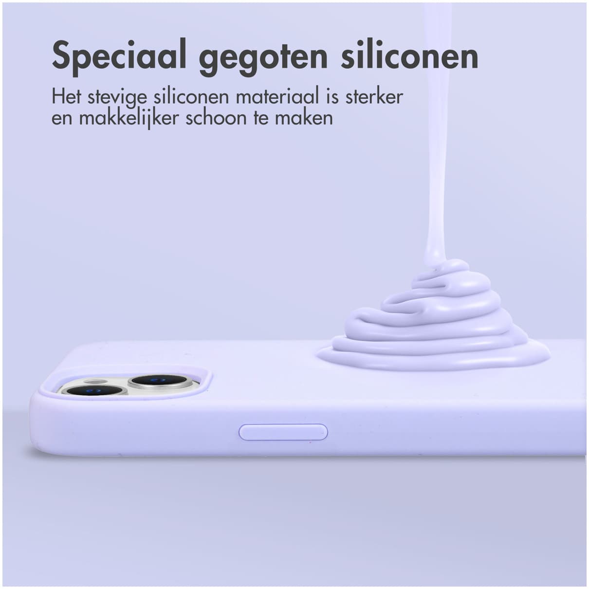 Accezz Hoesje - Geschikt voor Samsung Galaxy S25 Plus - Liquid Silicone Backcover - Paars