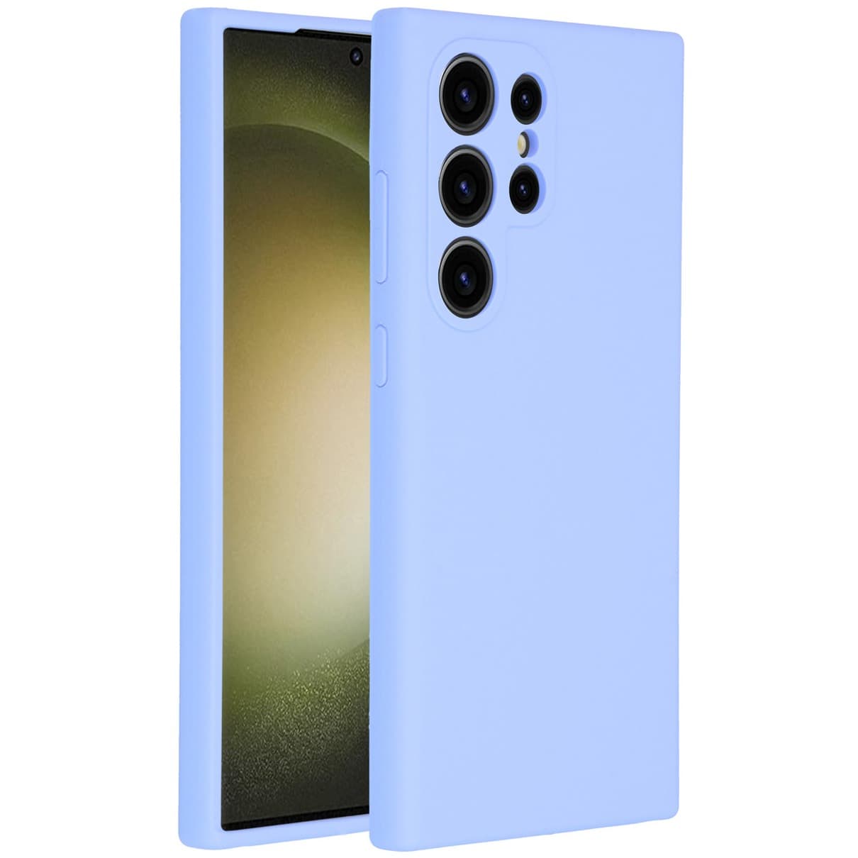 Accezz Hoesje - Geschikt voor Samsung Galaxy S24 Ultra - Liquid Silicone Backcover - Paars